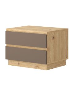 Noćni ormarić 2L hrast ontario, Oskar Lux