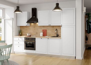 Blok kuhinja, Julija bij. mat/bij./hrast chalet, 300 cm