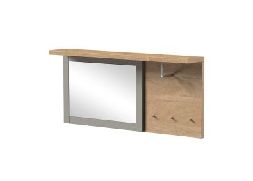 Vješalica s ogledalom hrast classic, Amelia