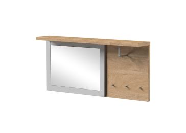 Vješalica s ogledalom hrast classic, Amelia