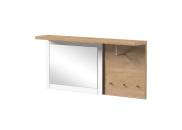 Vješalica s ogledalom hrast classic, Amelia