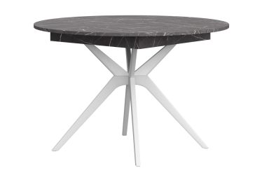 Stol okrugli na razvlačenje fi 120, bijelo, Aruna