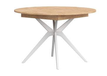 Stol okrugli na razvlačenje fi 120, bijelo, Aruna