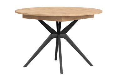 Stol okrugli na razvlačenje fi 120, crno, Aruna