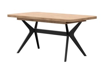 Stol na razvlačenje, crno, Davos