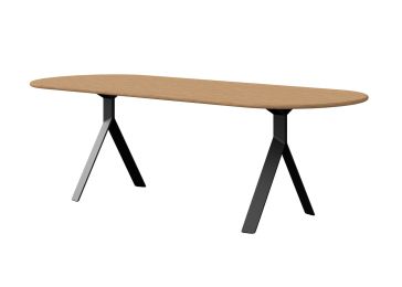 Stol metalno postolje, Lamer Oval