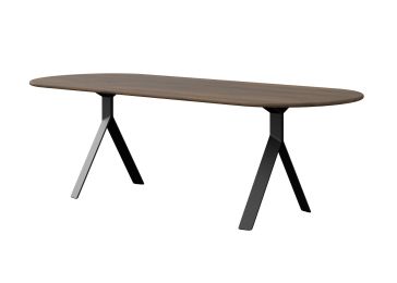 Stol metalno postolje, Lamer Oval