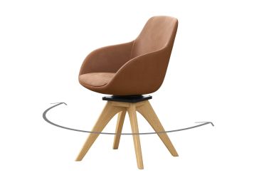 Fotelja, tip A hrast ulje, Ordos