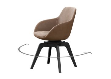 Fotelja, tip B crno, Ordos