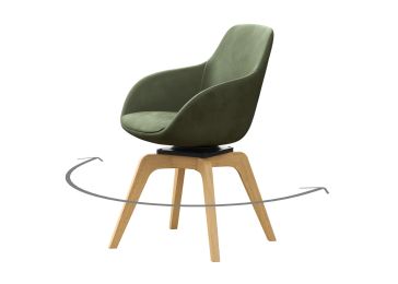 Fotelja, tip B hrast ulje, Ordos