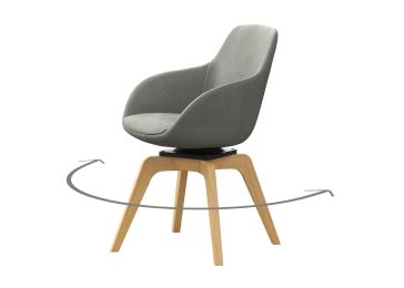 Fotelja, tip B hrast ulje, Ordos