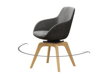 Fotelja, tip B hrast ulje, Ordos