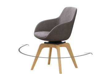 Fotelja, tip B hrast ulje, Ordos