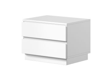 Noćni ormarić 2L bijelo, Oskar Lux