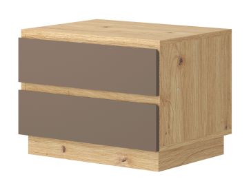 Noćni ormarić 2L hrast ontario, Oskar Lux