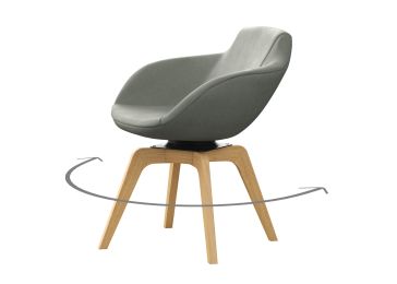 Fotelja, tip B hrast ulje, Sahara