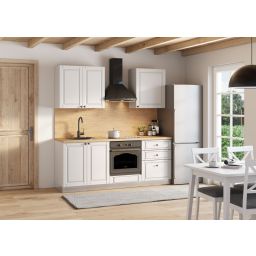 Blok kuhinja, Julija bij. mat/bij./hrast chalet, 200 cm