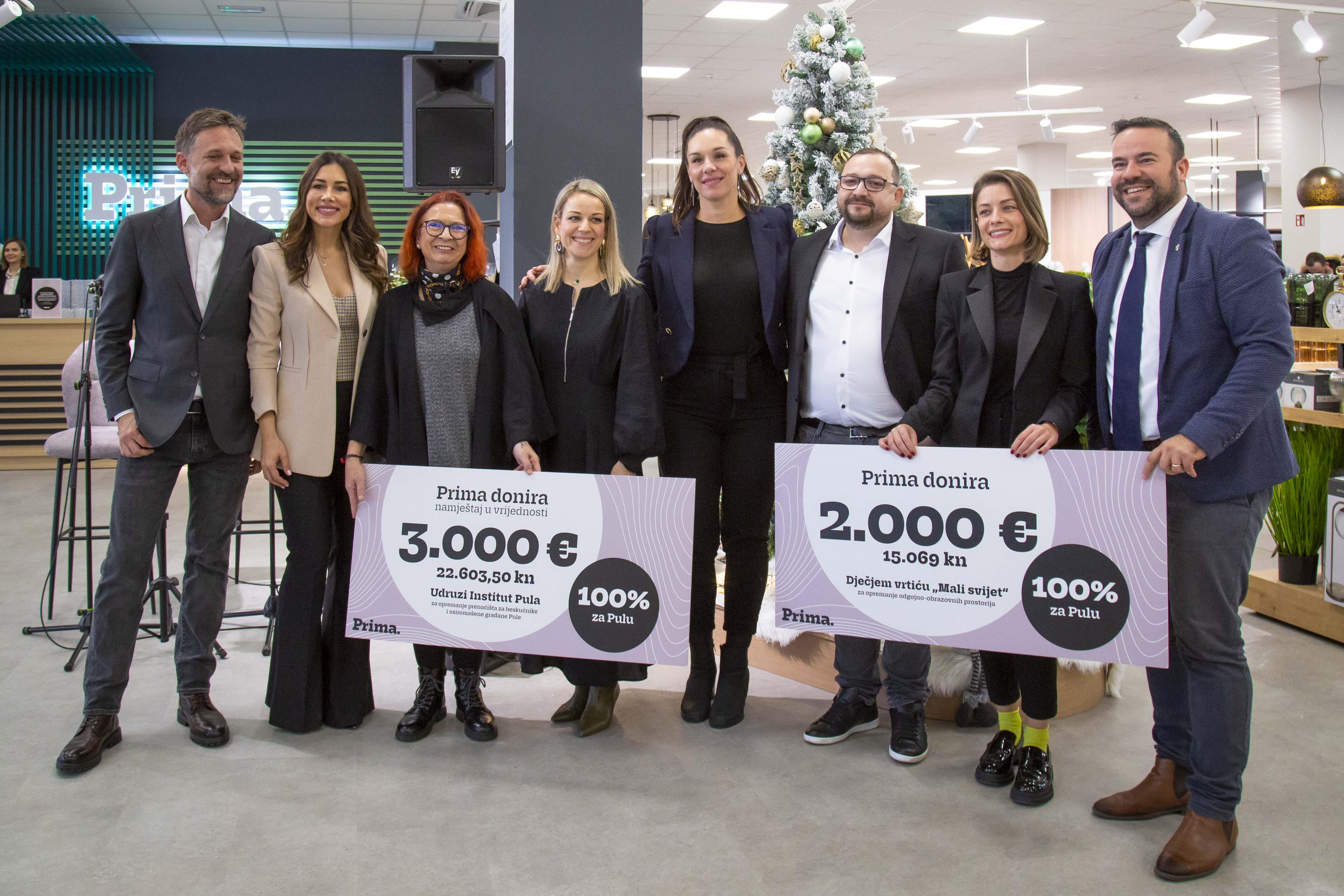 U povodu otvorenja novog salona Prima je doprinijela Puli dvjema donacijama