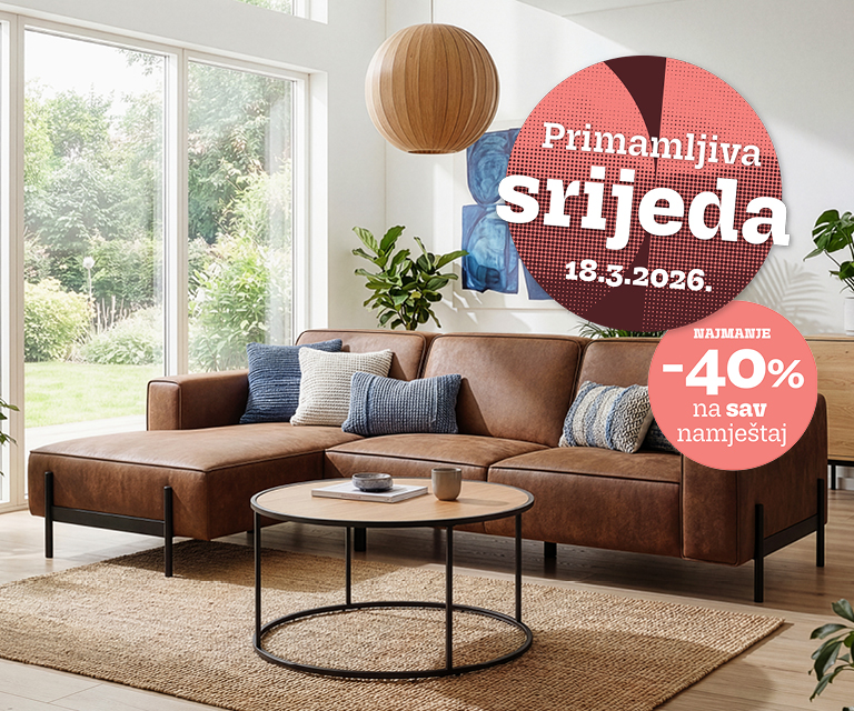 Primamljiva srijeda donosi najmanje -40% na sav namještaj 